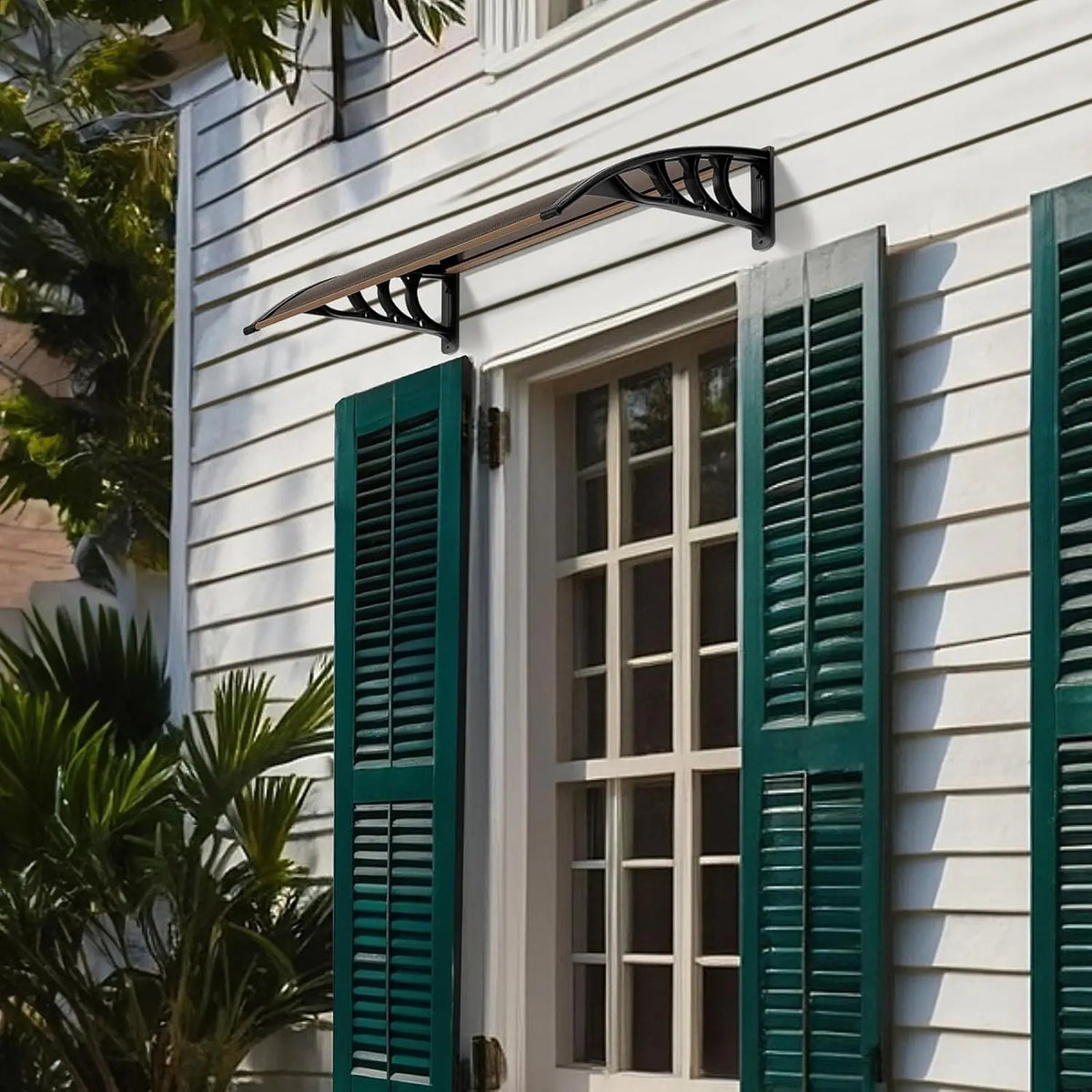 Exterior Door & Window Awning – Polycarbonate Canopy for Rain, Snow & Sun Protection