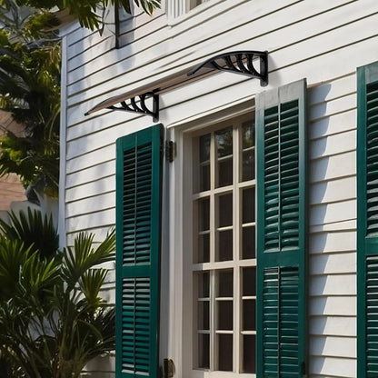 Exterior Door & Window Awning – Polycarbonate Canopy for Rain, Snow & Sun Protection