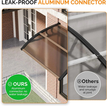 Exterior Door & Window Awning – Polycarbonate Canopy for Rain, Snow & Sun Protection