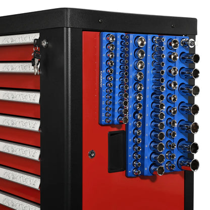 6-Piece Magnetic Socket Organizer Set – 1/2", 3/8" & 1/4" Drive, Holds 143 SAE & Metric Sockets