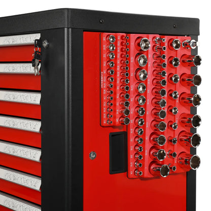 6-Piece Magnetic Socket Organizer Set – 1/2", 3/8" & 1/4" Drive, Holds 143 SAE & Metric Sockets
