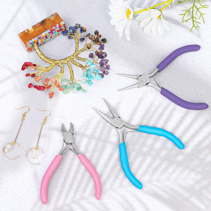 Ergonomic Jewelry Pliers - Non-Slip, Rust-Proof Steel for DIY Wire Wrapping & Beading